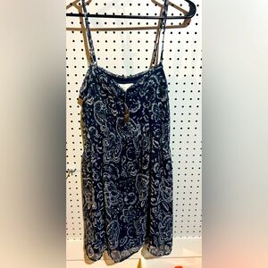Abercrombie Navy Blue Paisley Tunic